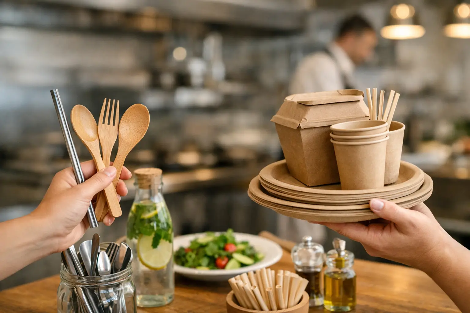Cómo eliminar plásticos en restaurantes sin líos