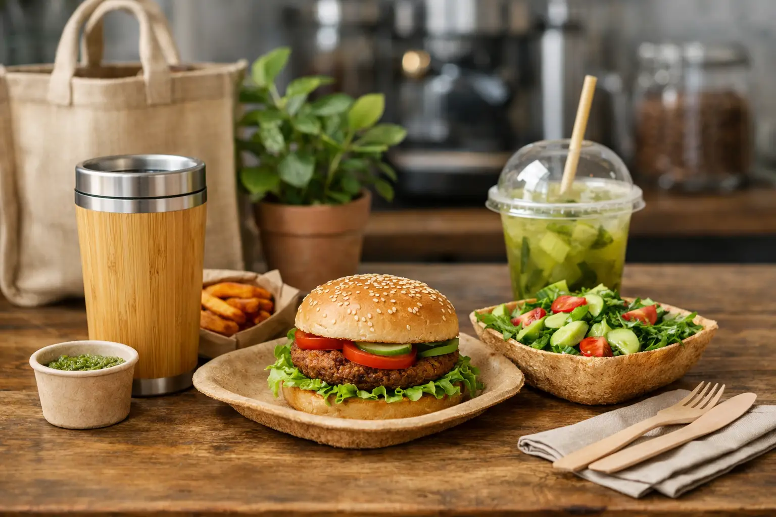 Soluciones sostenibles para cafeterías que se comen