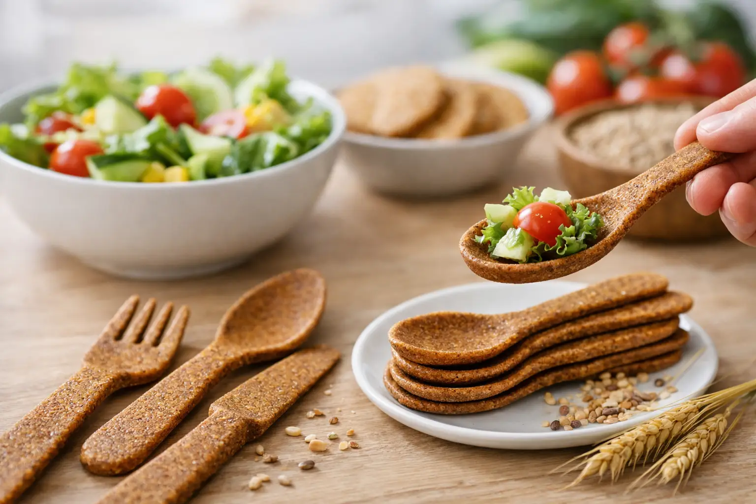 Beneficios de los cubiertos que se comen