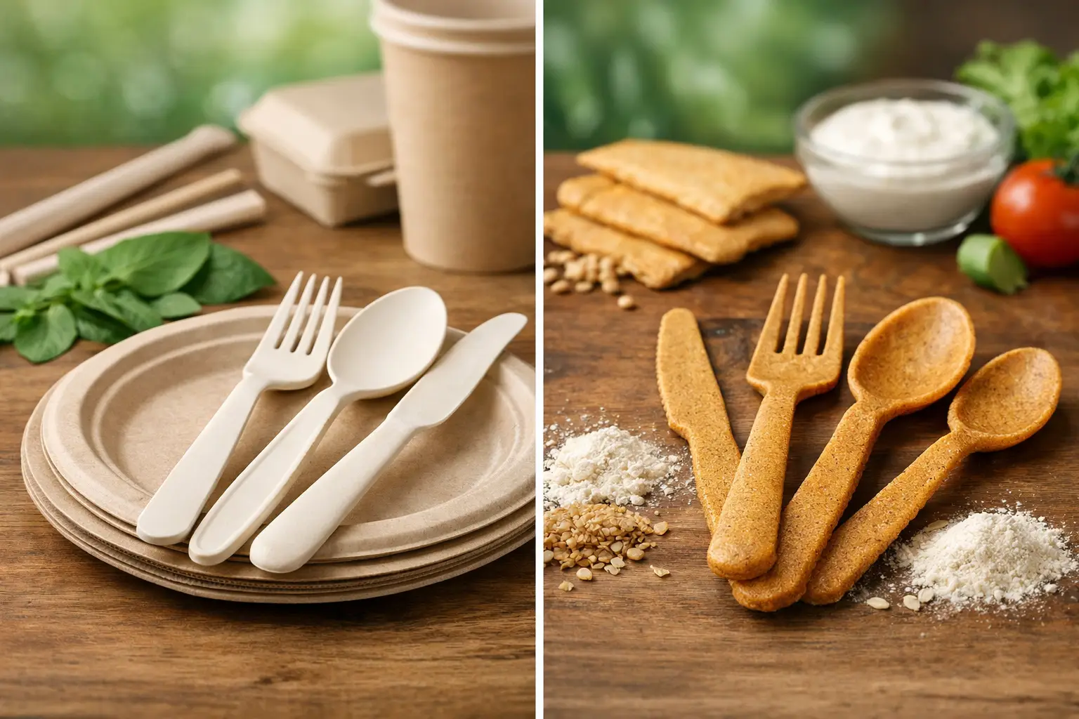 Cubiertos compostables versus comestibles