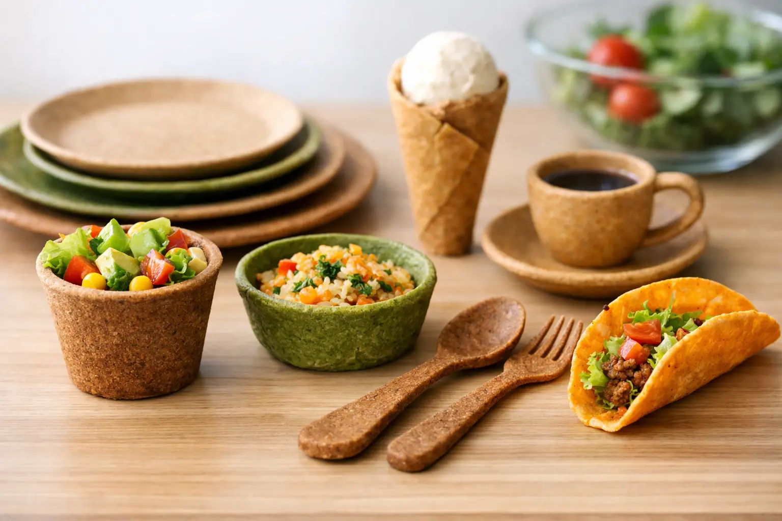 Seguridad alimentaria en utensilios comestibles