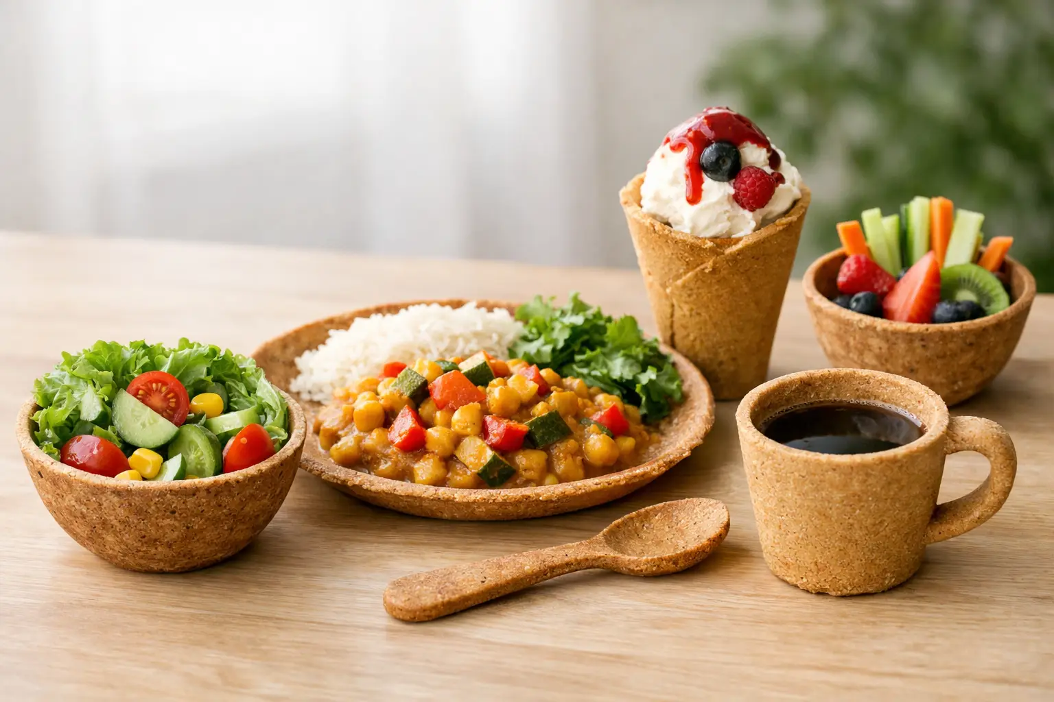 Vajilla comestible para servir sin generar residuos